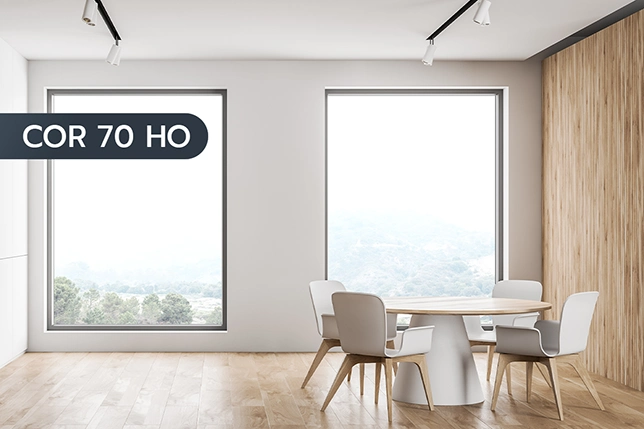 COR 70 HO: a new era of interior lighting with aluminium windows