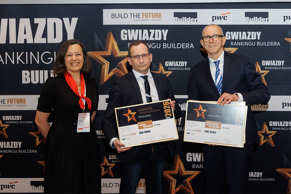 Pět pilířů úspěchu. Eko-Okna S.A. s prestižními oceněními v žebříčku Builder 2026