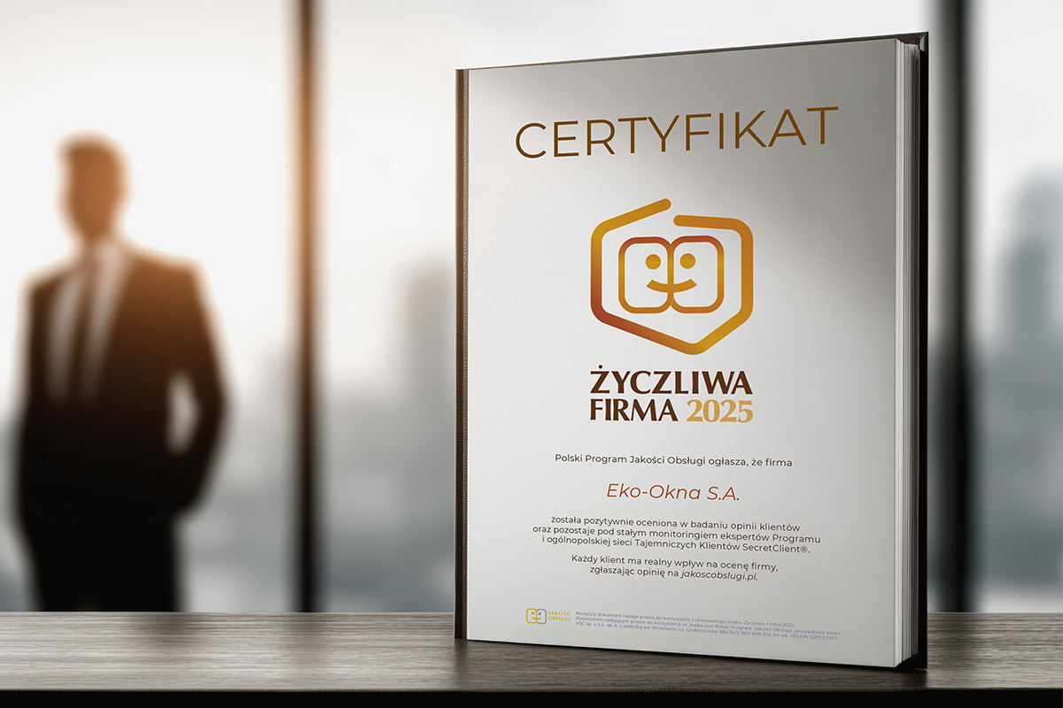Eko-Okna S.A. oceněna certifikátem „Vstřícná firma 2025“